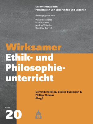 cover image of Wirksamer Ethik- und Philosophieunterricht